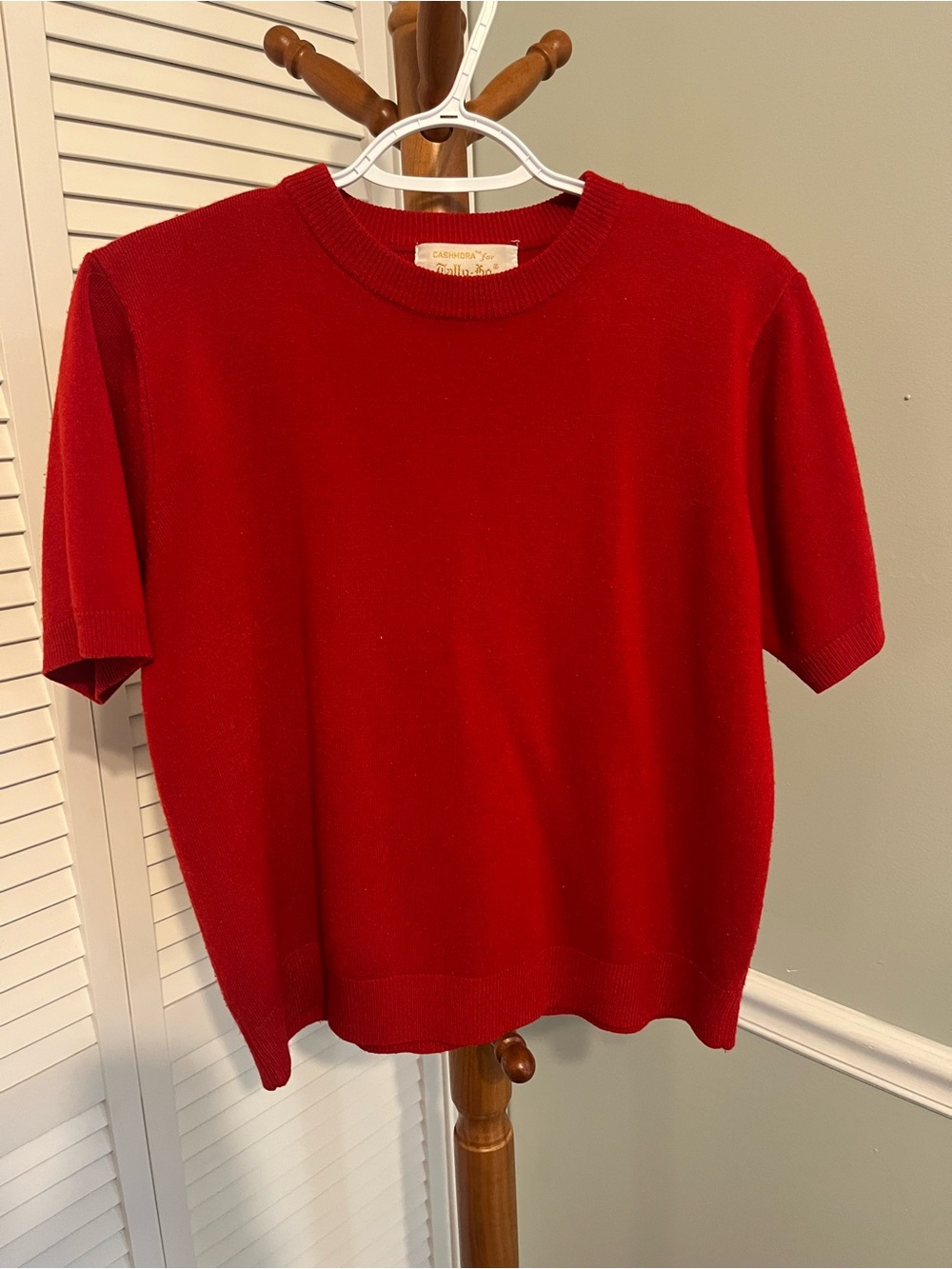 Vintage Red Knit Top